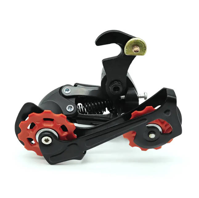 Quas partes agit 6S/7S bicyclus postremus derailleur lusus in equitando?